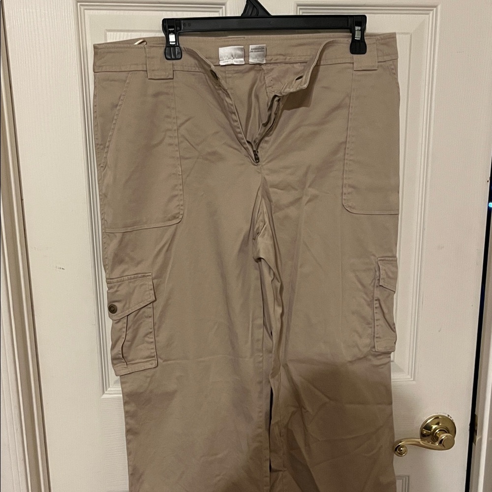 Spiegel Coastal Y2K Khaki Wide Leg Pants size 14
